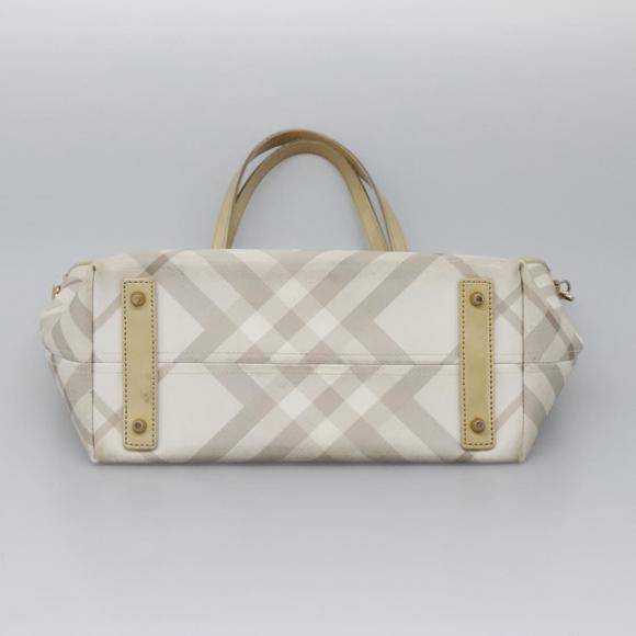 BURBERRY Nova Check Tote Bag PVC Beige Auth ti2855 - Picture 11 of 16